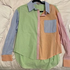 Multicolored button down shirt